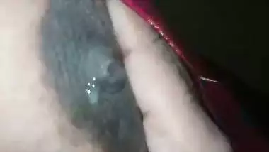 Huge milking boob wife lactating with hubby pressing nipple