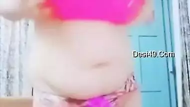 Young woman loves staying home alone cause she can perform sex show