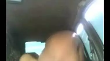 Hardcore outdoor sex scandal of large boobs maid with owner