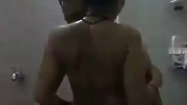 Desi nude couple fucks in the bathroom while bath