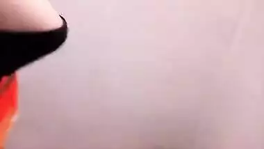 Man lies next to Indian with naked XXX boobs going to punish her