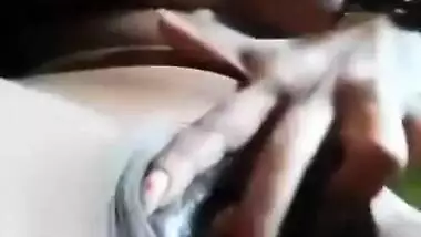 XXX porn lover fingers her own pussy in the homemade Desi clip MMS