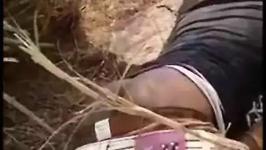 Desi mms clip of Indian village lovers caught fucking outdoor on ground