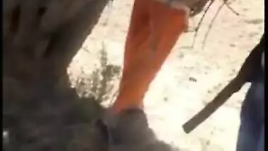 Husband caught cheating wife she fuck with lover outdoor, scandal Desi mms