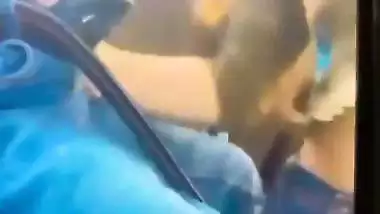 Outdoor xxx MMS of a girl sucking a dick in a car