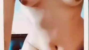 Extremely Sexy Girl Removing Bra Fingering her Pussy & Riding on Dick Moaning Part 3