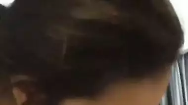 Naughty lady shoots her blowjob MMS fucking a dick