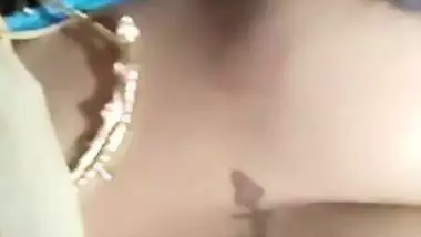 Tattooed Tamil aunty shows big long nipples to lover