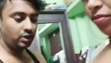 Big boobs new wife romance and boob feeding viral MMS