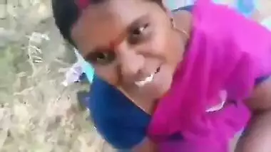 Dressed Desi slut gets on the knees to please dude with XXX blowjob