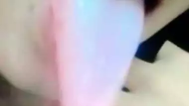 Pointed breasts show and pussy expose by cute girl