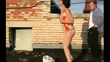NRI aunty outdoor sex with hubby in terrace recorded