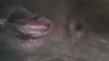 Indian nude girl shows her hairy wet pussy