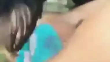 Cameraguy films his friend fucking Desi girl's XXX cave outdoors