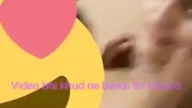 Teen Indian lies in bed and films anonymous guy who licks her nipples