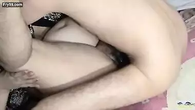 Desi Couple Netu and Hubby fucked pussy in pile-driver position with dirty loud moans in clear hindi tota