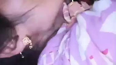 Boyfriend sucking small boobs of virgin girlfriend