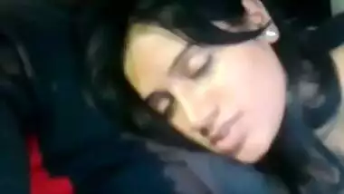 Nri lady got sucked in car shez shy but do sucking like a sl