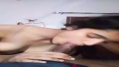 Cute sexy Indian girl sucking dick